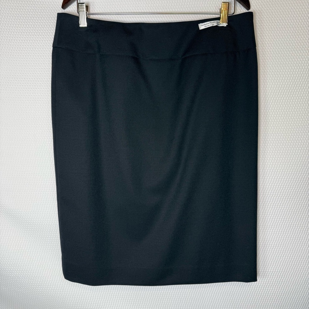 Pendleton Classic Black Pencil Skirt Sz 14 NWT 100% Virgin Wool - Picture 1 of 13